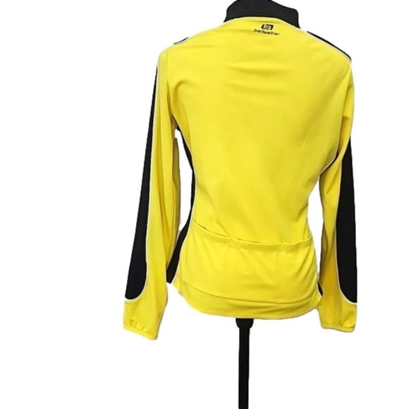 Bellwether Yellow/Black 1/4 Zip Lightweight Cycling Pullover Jacket Size L - Picture 2 of 6